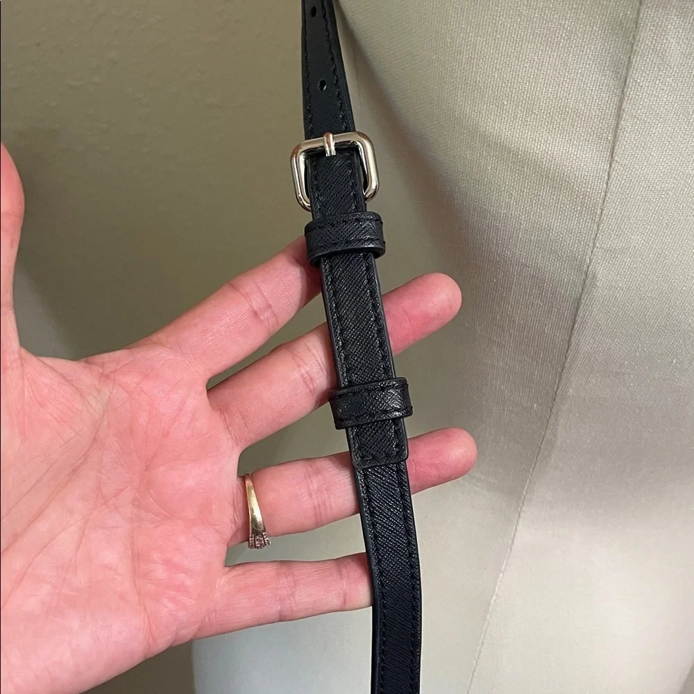kate spade Black Saffiano Crossbody with Front Zip